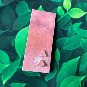 Earrings Post Rose and Gold New